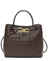 TIFFANY & FRED TIFFANY & FRED PARIS WOVEN LEATHER TOP HANDLE SHOULDER BAG