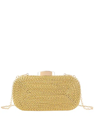 Tiffany & Fred Paris Tiffany And Fred Paris Woven Metallic Frame Clutch In Pink