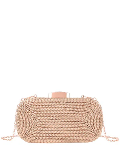 Tiffany & Fred Paris Tiffany And Fred Paris Woven Metallic Frame Clutch In Tan