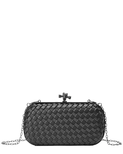Tiffany & Fred Paris Woven Satin Clutch Crossbody Clutch In Black