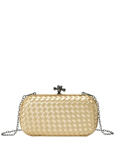 Tiffany & Fred Paris Woven Satin Crossbody Clutch In Yellow
