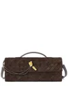 Tiffany & Fred Paris Woven Suede & Leather Shoulder Bag In Brown