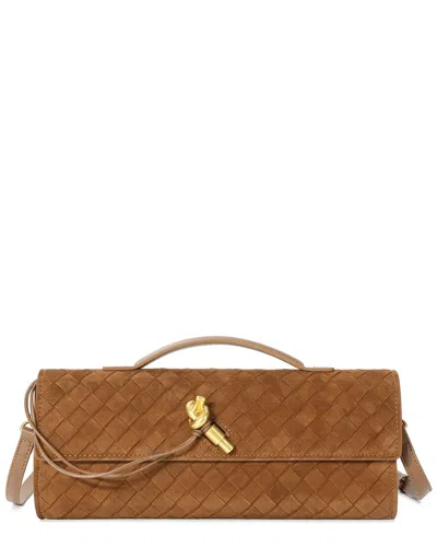 Tiffany & Fred Paris Woven Suede & Leather Shoulder Bag In Pattern