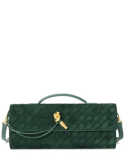 Tiffany & Fred Paris Woven Suede & Leather Shoulder Bag In Pattern