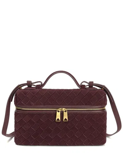 Tiffany & Fred Paris Woven Suede Leather Camera Ba