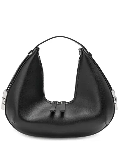 Tiffany & Fred Smooth Leather Shoulder Bag In Black