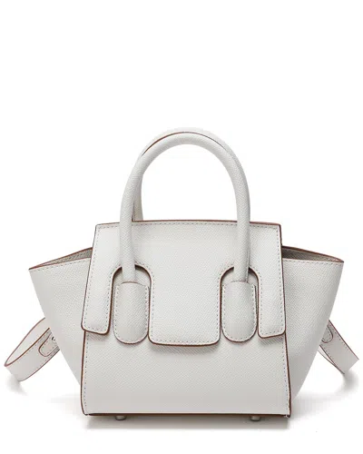 Tiffany & Fred Top Handle Leather Satchel In White