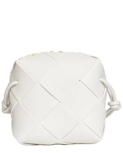 Tiffany & Fred Woven Leather Crossbody In White