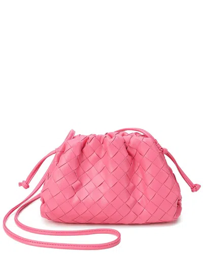 Tiffany & Fred Woven Leather Pouch In Pink