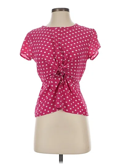 Pre-owned Tiffany & Grey Short Sleeve Blouse In Pink