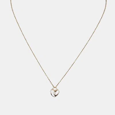 Pre-owned Tiffany & Co 18k Rose Gold Heart Lock Pendant Necklace