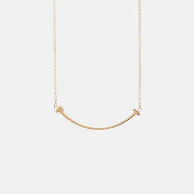 Pre-owned Tiffany & Co 18k Rose Gold Smile Pendant Necklace
