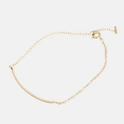 Pre-owned Tiffany & Co 18k Rose Gold T Smile Bracelet