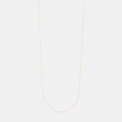 Pre-owned Tiffany & Co By The Yard 9pd Sprinkle Necklace 18k Yellow Gold