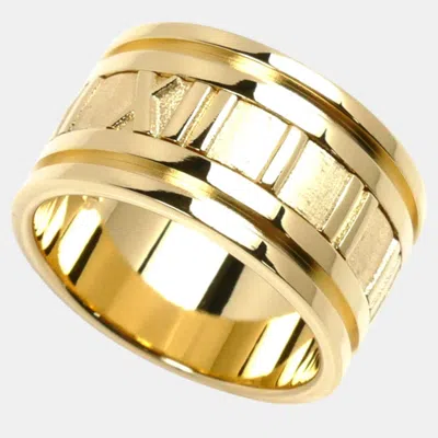 Pre-owned Tiffany & Co 18k Yellow Gold Atlas Band Ring Eu 57