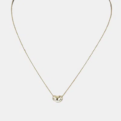 Pre-owned Tiffany & Co 18k Yellow Gold Bean Pendant Necklace
