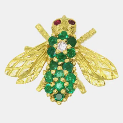 Pre-owned Tiffany & Co 18k Yellow Gold Bee Brooch