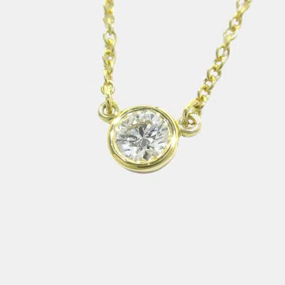 Pre-owned Tiffany & Co 18k Yellow Gold Diamonds By The Yard Necklace