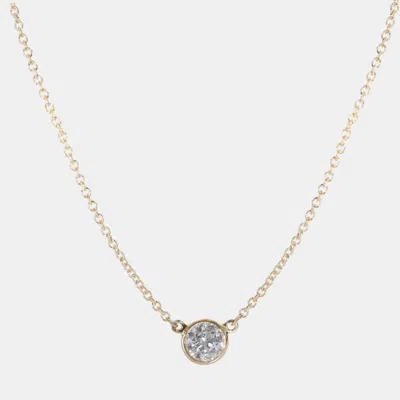 Pre-owned Tiffany & Co 18k Yellow Gold Elsa Peretti Fashion Pendant Necklace