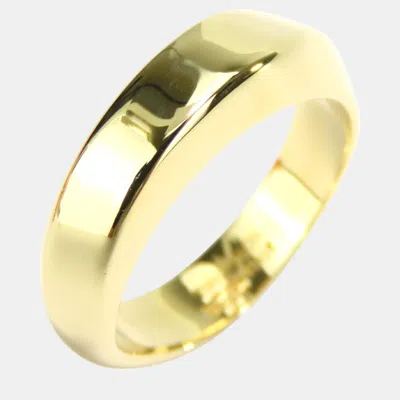 Pre-owned Tiffany & Co 18k Yellow Gold Knife Edge Ring Eu 52