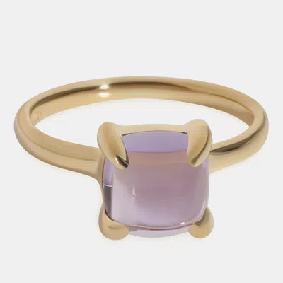 Pre-owned Tiffany & Co 18k Yellow Gold Paloma Picasso Amethyst Fashion Ring Us 4.25