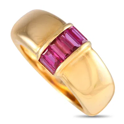 Tiffany & Co 18k Yellow Gold Ruby Ring Ti08-051524