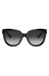 Tiffany & Co 53mm Gradient Cat Eye Sunglasses In Black