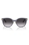 Tiffany & Co 54mm Gradient Cat Eye Sunglasses In Grey Flash