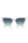 Tiffany & Co . Contemporary Cat-eye Sunglasses With Iconic T Motif In Blue White