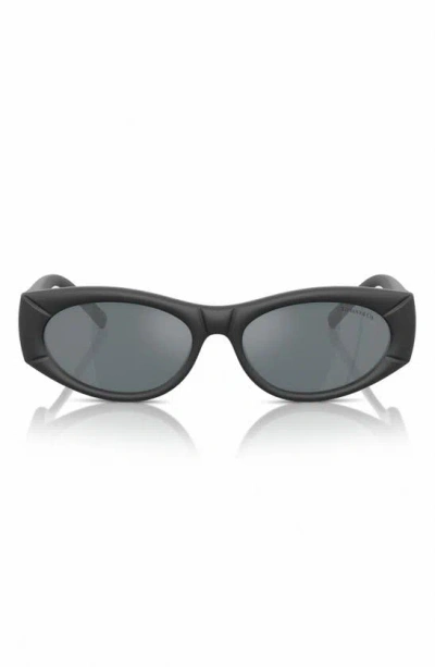 Tiffany & Co 55mm Oval Sunglasses In Black Grey