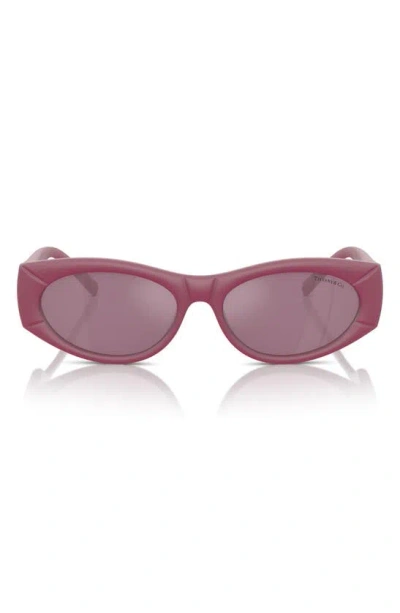 Tiffany & Co 55mm Oval Sunglasses In Pink