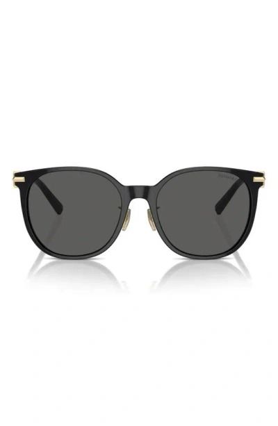 Tiffany & Co 56mm Round Sunglasses In Black