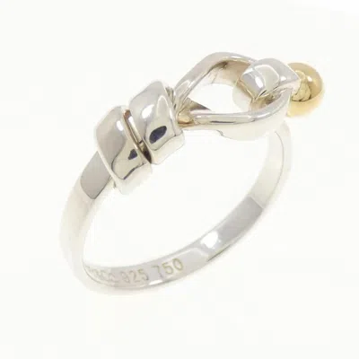 Pre-owned Tiffany & Co 925 Yellow Gold (18k) Band Ring () In Silver