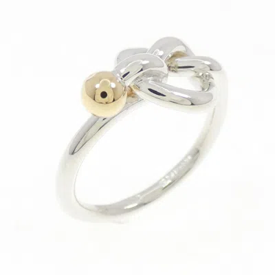 Pre-owned Tiffany & Co 925 Yellow Gold (18k) Band Ring () In Silver