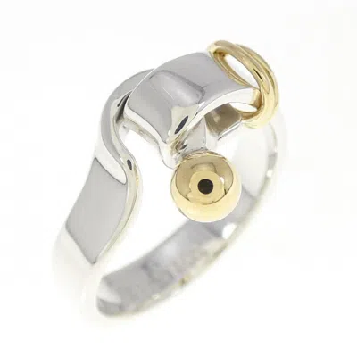 Pre-owned Tiffany & Co 925 Yellow Gold (18k) Band Ring () In Silver
