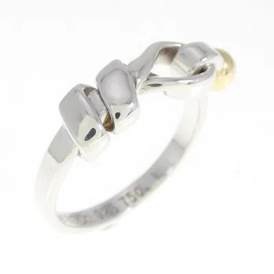 Pre-owned Tiffany & Co 925 Yellow Gold (18k) Band Ring () In Multi