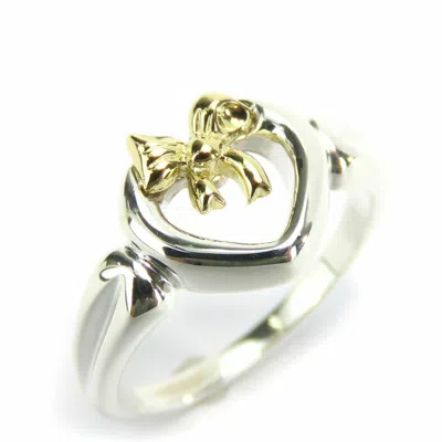 Pre-owned Tiffany & Co 925 Yellow Gold (18k) Band Ring () In Silver
