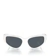 Tiffany & Co Acetate Oval Sunglasses In White