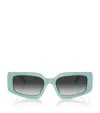 Tiffany & Co Acetate Rectangular Steve Mcqueen Sunglasses In Blue