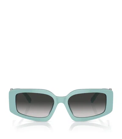 Tiffany & Co Acetate Rectangular Steve Mcqueen Sunglasses In Blue