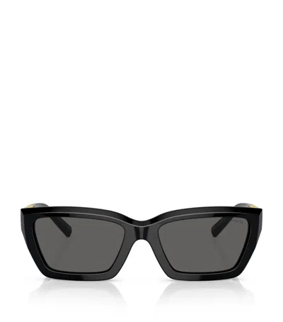 Tiffany & Co Acetate Rectangular Sunglasses In Black