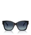 Tiffany & Co Acetate Square Oversized Sunglasses In Black