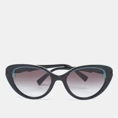Pre-owned Tiffany & Co Black/blue Tf 4163 Cat Eye Sunglasses
