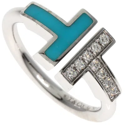 Pre-owned Tiffany & Co Blue Gold (18k) Band Ring ()