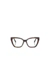 Tiffany & Co Cat Eye Frame Plain Glasses In Havana