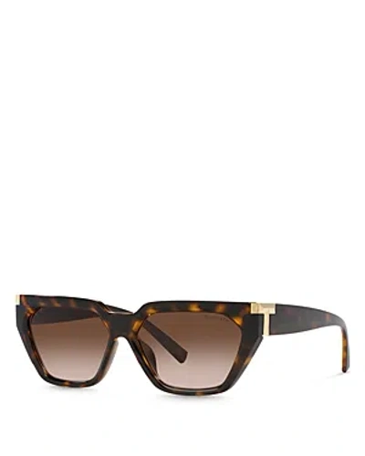 Tiffany & Co Cat Eye Sunglasses, 56mm In Havana/brown Gradient