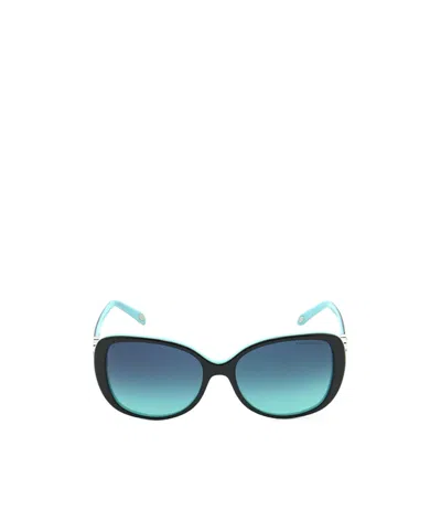 Tiffany & Co Contrast-color Thick Frame Sunglasses In Blue