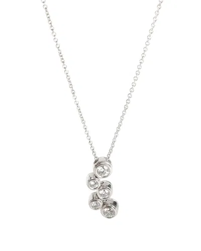 Tiffany & Co Diamond Bubble Pendant In Platinum 0.5 Ctw In Silver