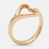 Tiffany & Co . Elsa Peretti 18k Yellow Gold Open Heart Ring In Yellow