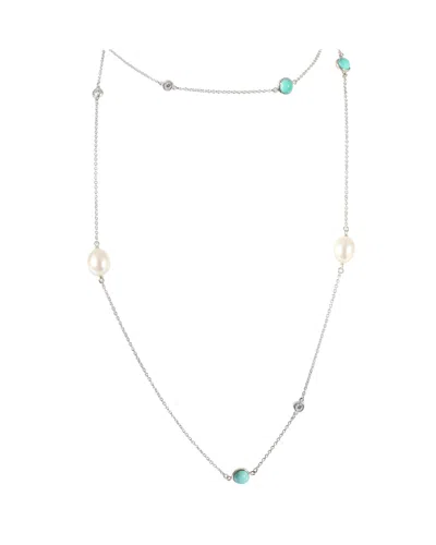 Tiffany & Co Elsa Peretti Color By The Yard Sprinkle Necklace In Silver 0.2 Ctw In Metallic